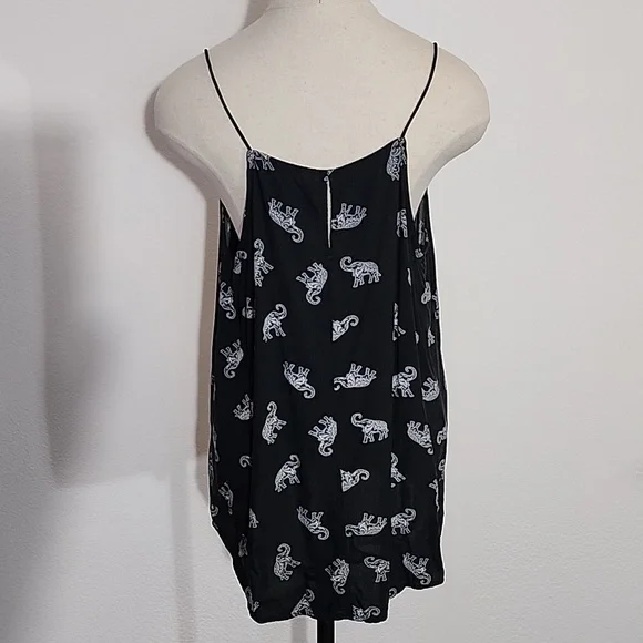 No Boundaries Top Elephants Spaghatti Strap Black Plus Size XXL - Picture 4 of 11